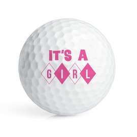 CafePress Its A Girl Retro Diamond Novelty Golf Balls (Pk of 6)
