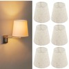 Set of 6 Chandelier Lamp Shades 5 Inch, Mini Barrel