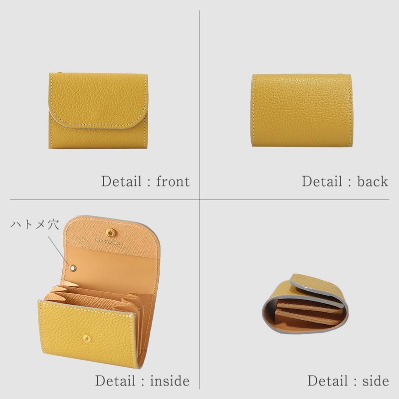 Kotkal Mini Wallet, Genuine Leather, Italian Leather, No Folding of
