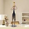 Trumpet Player Figurine Modern Abstract Handcrafted Metal Musician Sculpture for
