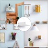 ELSKER&HOME Small Floating Shelf Set of 4 Pack White, Metal