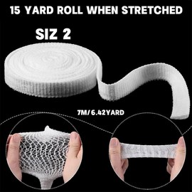 Eowppue 1 x Elastic Mesh Bandage Breathable Tube Cover Elastic Support Bandage for Fixing Wound Dressings