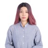 Women's Wig Long Pink Wavy Synthetic Hair Heat Resistant Cosplay