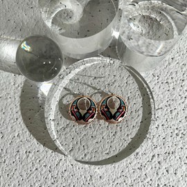 Artisan Copper Northwest Native Lovebirds Earrings Hoop Haida & Tlingit Native Earrings Women Lovebirds Jewelry