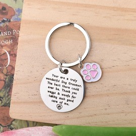 Dog Groomer Thank You Gifts for Dog Groomers Gifts for Women Men Dog Groomer Keyring Gift for Dog Groomer Birthday Retirement Gifts for Dog Lover Dog Grooming Gifts for Dog Groomer Keychain