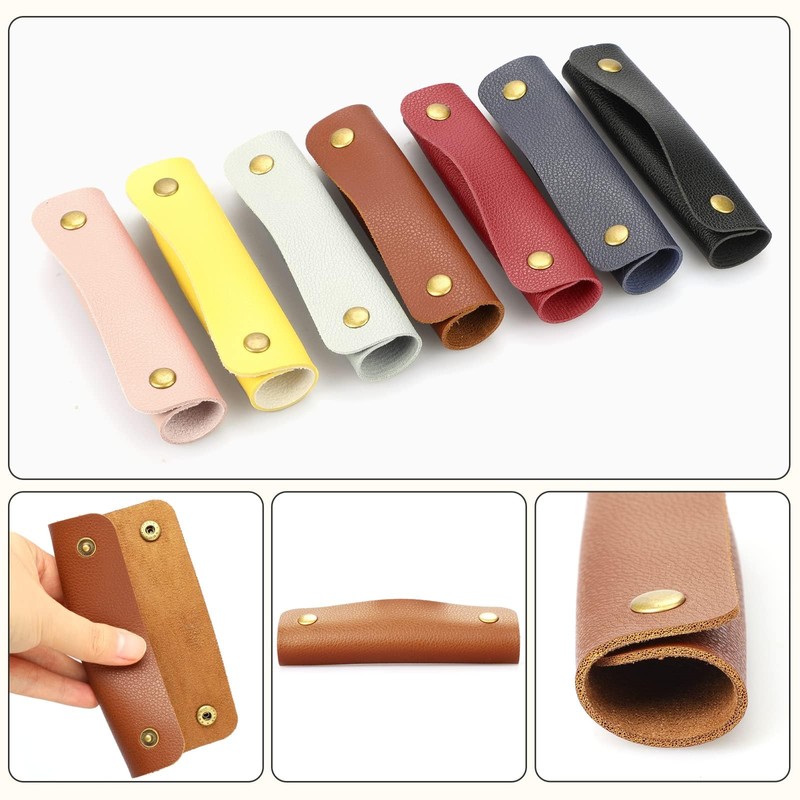IUAQDP 2 Pieces Leather Luggage Bag Handle Wraps Handbag Handle