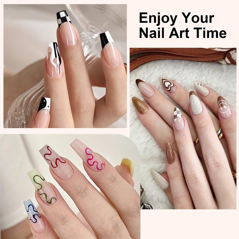 LEDSUUEI Nail Art Liner Brushes（Gold）