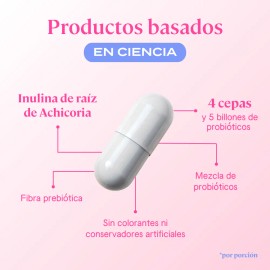 B-fit Intimelle Probióticos + Inulina Prebiótica 60 Caps Sin Sabor