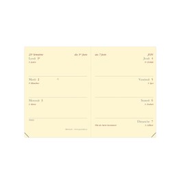 Quo Vadis - Collection: Marlow Miniweek - Diary - Weekly Diary - Size: 7 x 10 cm - Colour: Camel - Year: 2024