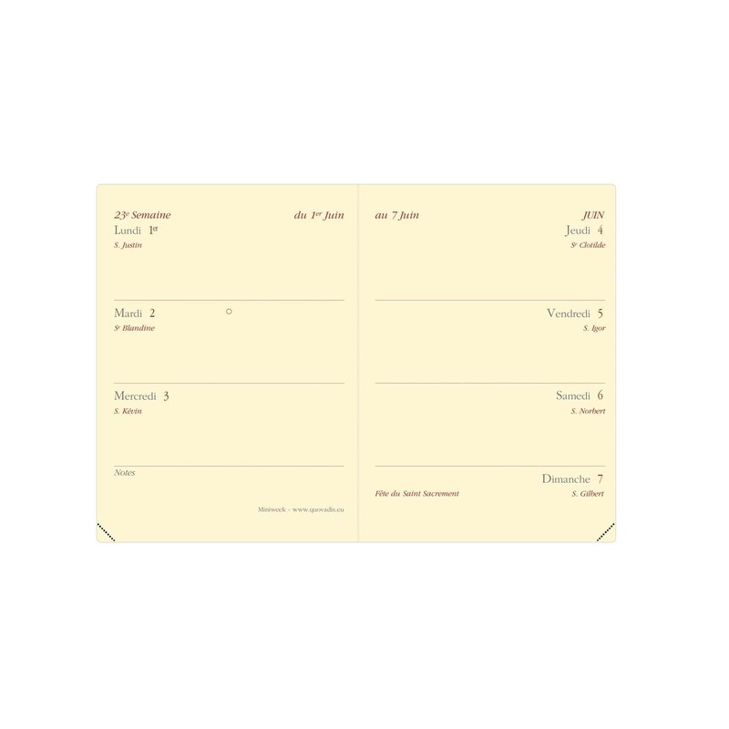 Quo Vadis - Collection: Marlow Miniweek - Diary - Weekly