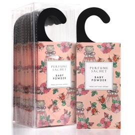 ROSE COTTAGE Large 12 Packs Baby Powder Hanging Closet Air Freshener Scented Sachets Long Lasting Smell Goods