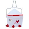 RentACoop 2 Gallon Chicken BPA-Free Plastic Bucket Waterer Set with