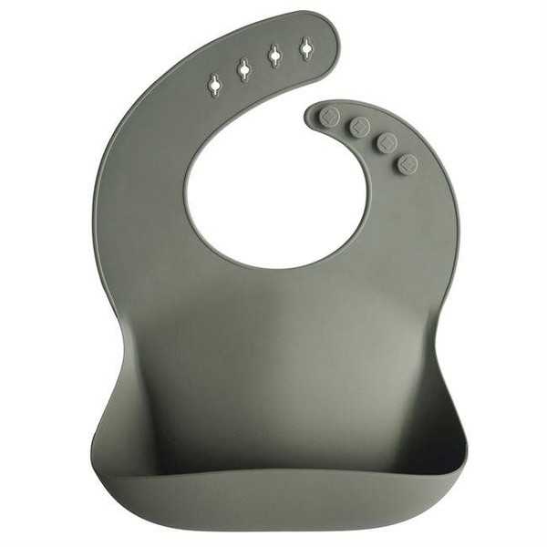 MUSHIE SILICONE BIB SILVER SAGE