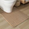PADOOR Braided Toilet Rugs U Shaped, Non Slip Toilet Mats