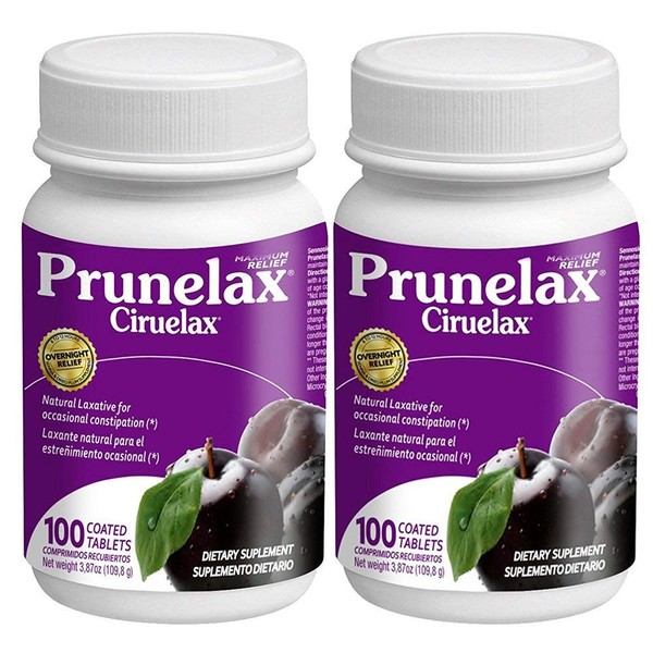 Prunelax Ciruelax Maximum Relief Coated Tablets, 100 ea - 2pc