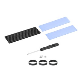 MECCANIXITY 1 Pack M.2 2280 Nvme SSD Heatsink Cooler Alloy Aluminum Heat Sink with Mounting Screws Screwdriver Kit,1mm,1.5mm Thermal Pad, for PC Laptop, Black