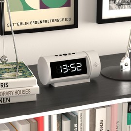 NEWGATE® Digital Retro Alarm Clock - LED Alarm Clock - Digital Alarm Clock - LED Display - (White)