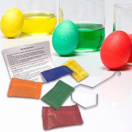 Egg Dye Decoration Craft Kit - 5 Colours of Egg Dye Paint for 50 Eggs - Great Easter Egg Decorations for Kids - Use at a Low Temperature