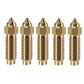 HzdaDeve 3D Printer Volcano Nozzles for Elegoo Neptune 4 Max/Plus M6 Extruder Nozzle 0.4 mm Thread Brass Nozzles Printer Head Nozzles Hotend Extruder Accessories 3D Printer Replacement (Pack of 5)
