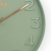 MPM Quality Design Wall Clock, Green, Modern Plastic Clock, Glass,