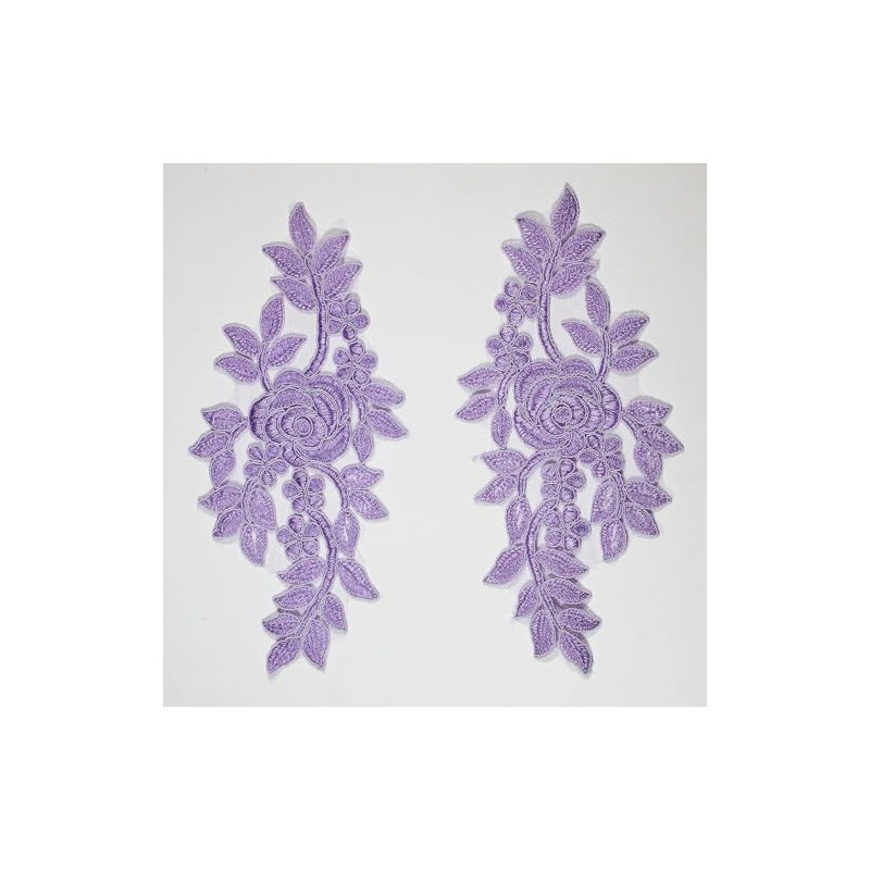 4 X Bridal Lace Applique Floral Corded Wedding Motif #61
