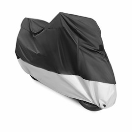 Motorcycle Covers, Outdoor Waterproof Motorbike Covers with Lock-Holes & Storage Bag, Fits up to 96.5" Motorcycles
