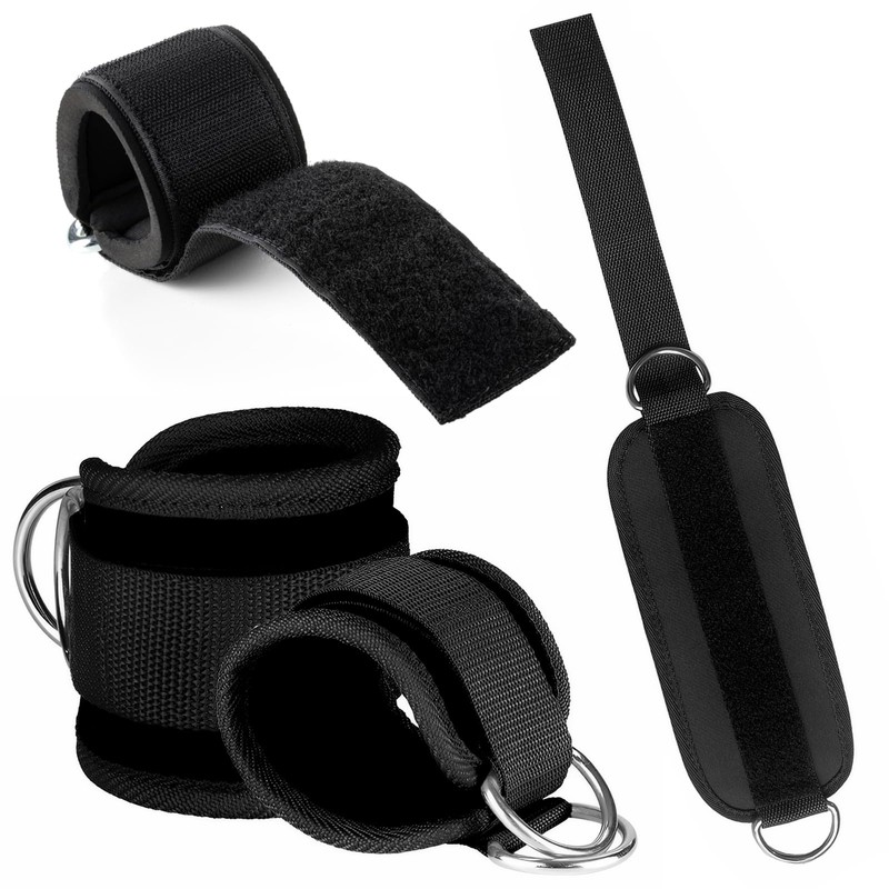 2 PCS Weightlifting Straps with D Ring,Adjustable Wrist Cuffs Gym,Padded