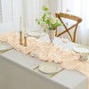 12PCS Cheesecloth Table Gauze Boho Rustic Runner 35x120 Inch Long