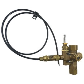 1/2" NPT Combination Pilot, Unloader, Check Valve plus Throttle Control Cable for 6.5HP Gas air Compressors and Below (095-125 PSI, 48" Throttle Control Cable & Unloader Valve)