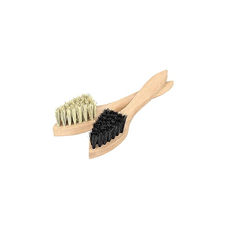 Peggy Perfect Shoe Polish Brushes, Set of 2, Light &