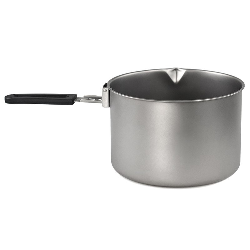 [通拓商品]2000ml / 2800ml Camping Titanium Pot with Foldable Handle Outdoor
