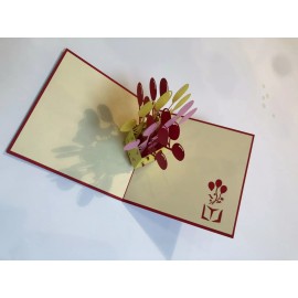 Happy birthday 3D pop-up greating card with envelope
