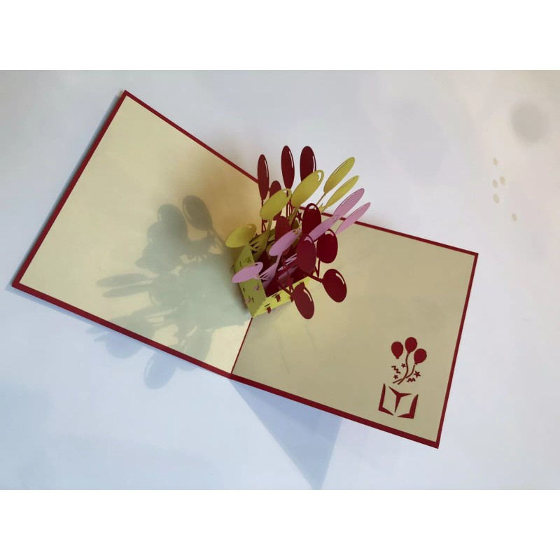 Happy birthday 3D pop-up greating card with envelope