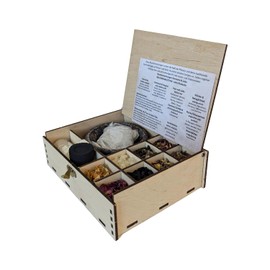 Smoking Starter Set 12-Piece Accessories for Beginners, Also Suitable for Frankincense + 7 cm Incense Bowl + Charcoal + Smoking Sand + Instructions + 8 Different Smokes for Harmony and Love