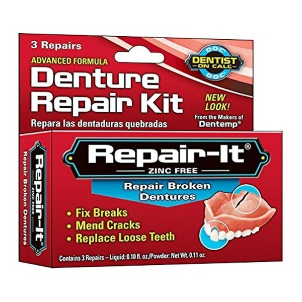 D.O.C. Repair-It Advanced Formula Denture Repair Kit 3 ea (Pack of 5)
