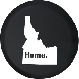 Funny Spare Tire Wheel Cover for Camper SUV Trailer Truck RV JP Thick PVC Leather | Idaho Home State Edition Black 29 Inch
