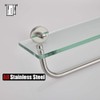 JQK Bathroom Glass Shelf, Shelf with 19 Inch Towel Bar