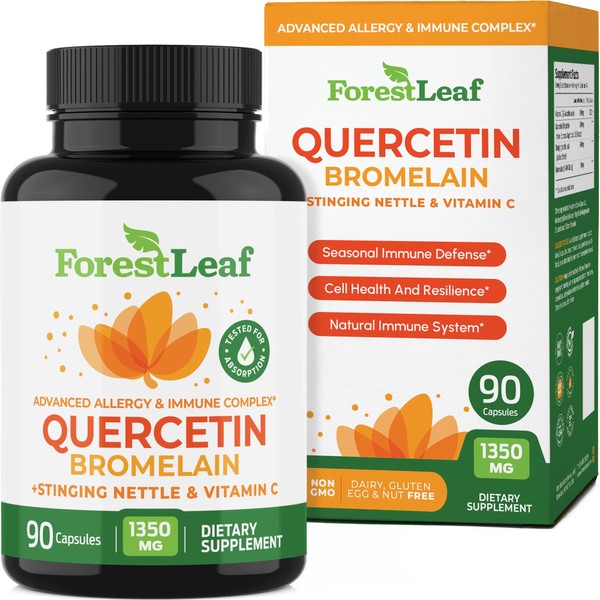 ForestLeaf Quercetin with Bromelain 1350mg - Blend with Vitamin C
