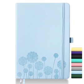 Mlife Notebook Journal for Women,A5 Hardcover Leather Journaling Notebooks for Work,200 Pages Travel Journal for Women Men with Pen Holder and Ribbon,5.78"×8.34"(Blue)