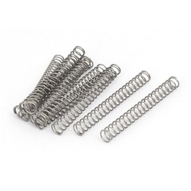 sourcingmap Compression Spring,304 Stainless Steel,6mm OD,0.6mm Wire Size,50mm Free Length,Silver Tone,10Pcs