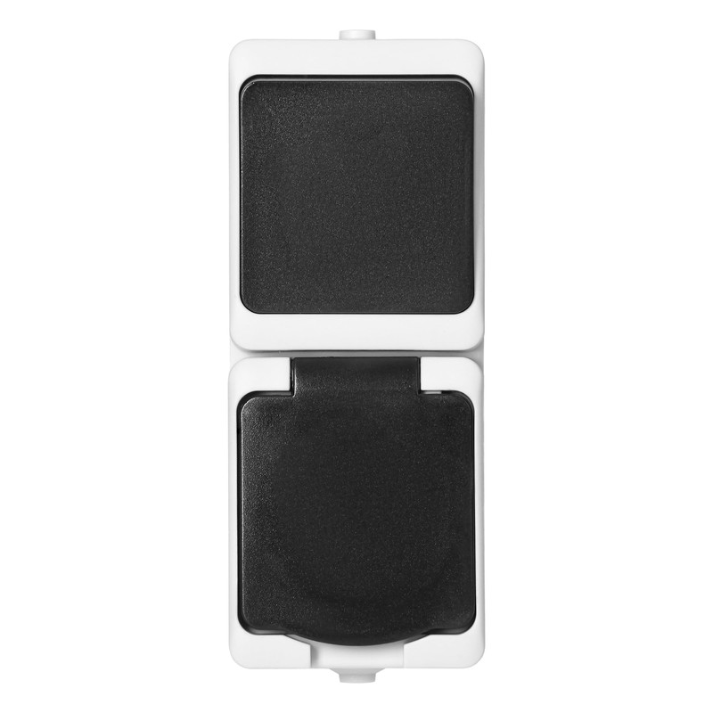 Miratic Surface-Mounted Socket IP54 - Wet Room Socket Surface-Mounted with