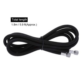 Jeffergarden Braided Airbrush Hose 1.8M EVA Braided Airbrush Hose Air Tube 1/8"-1/4" Adaptor Fitting Ends Coupling