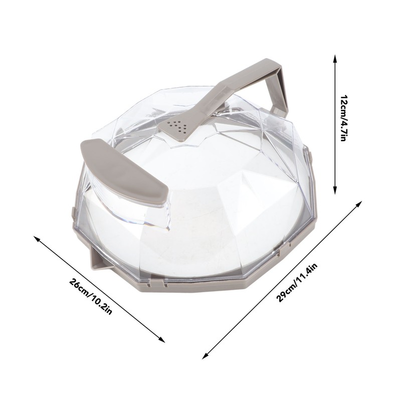 Microwave Splash Heating Cover PC Food Splatter Guard with Extension
