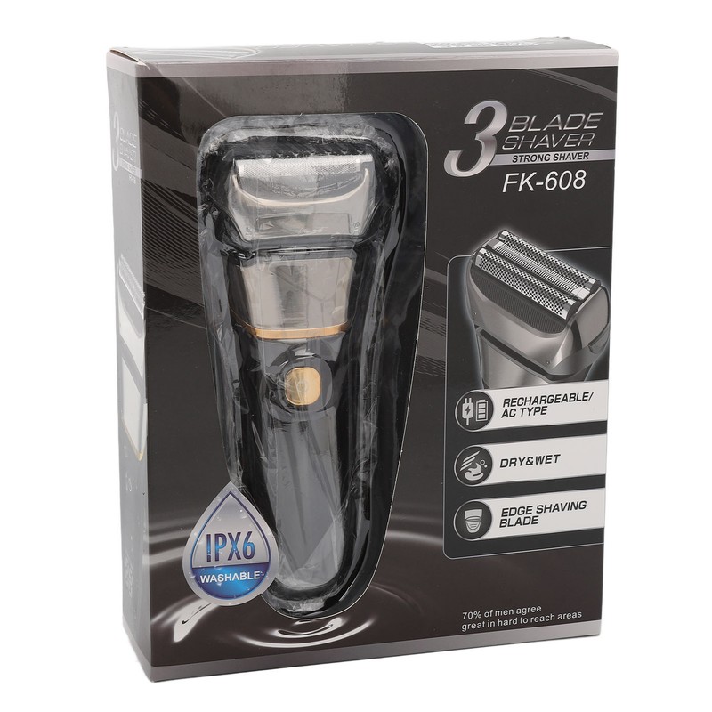 Men Cordless Electric Face Shaver Digital Display USB Rechargeable Washable