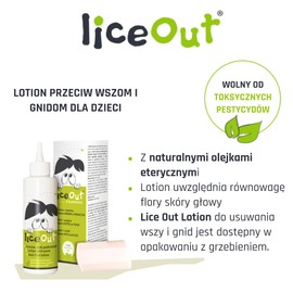 LICEOUT Lice Lotion for Children Cosmetic Treatment Facilitates the Removal of Nits and Counteracts Pediculosis - 125 ml + Comb
