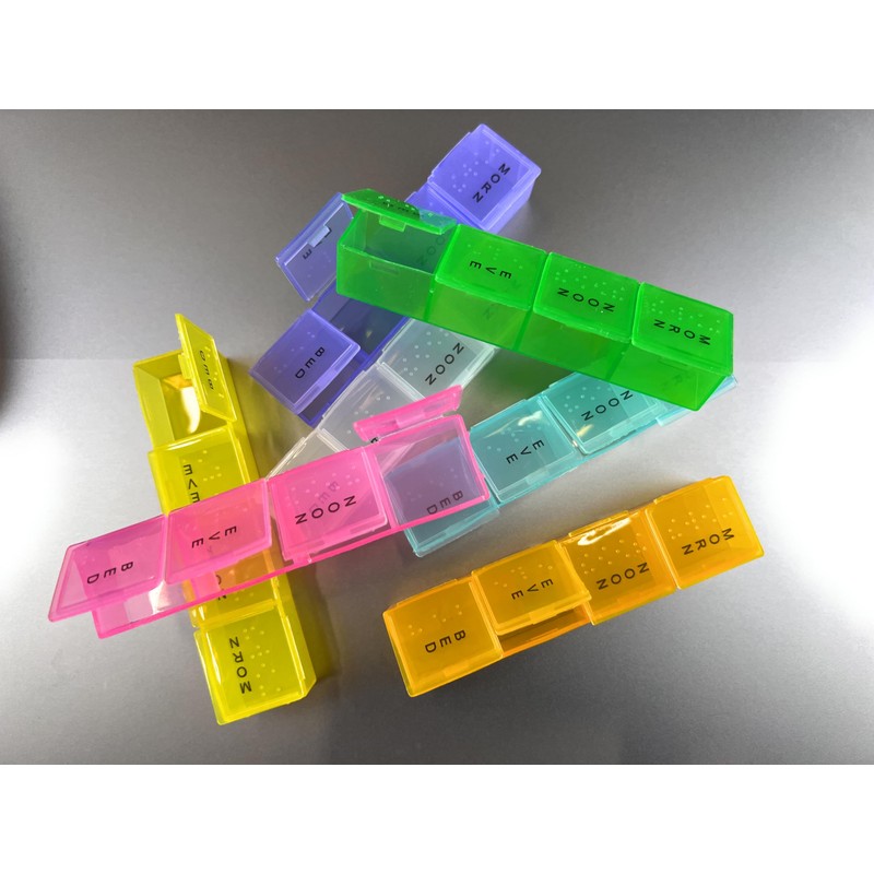 Pill Box 7 Days Coloured Pill organisor