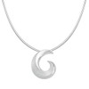 Vinani Pendant Design Spiral Elegant Curved Brushed Shiny with Sterling