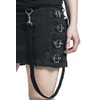 Gothicana by EMP Ladies Black Short Skirt with Buckles, black