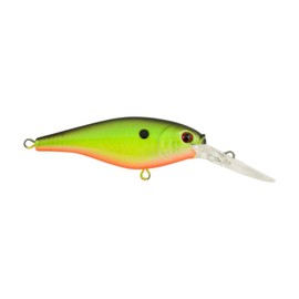 Berkley Flicker Shad Fishing Lure, Slick Chartreuse, 3/16 oz, 2in | 5cm Crankbaits, Size, Profile and Dive Depth Imitates Real Shad, Equipped with Fusion19 Hook