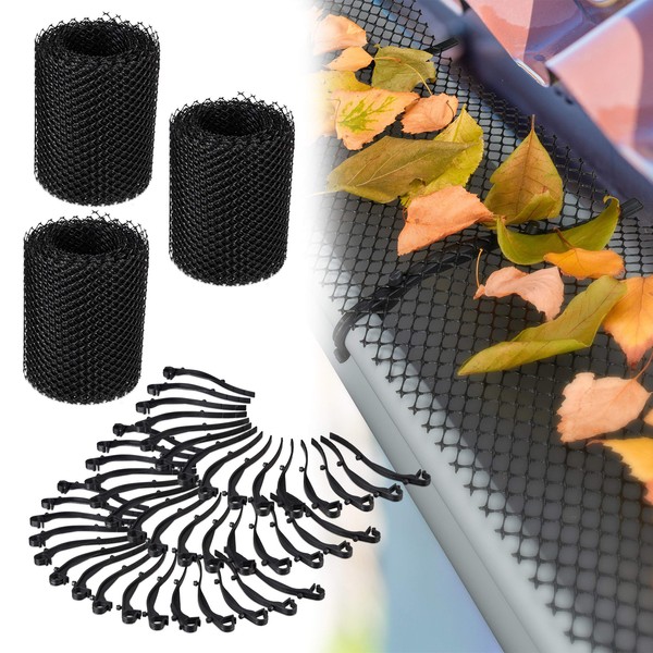 Relaxdays Gutter Leaf Guard, 6 m Long, Plastic Leaf Grid,